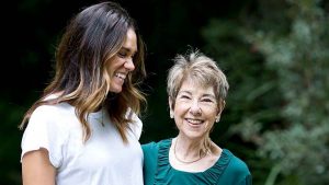 Emily Caruso and research patient Golda
