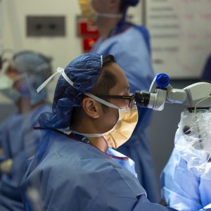 Dr Jonathan Yeoh in surgery