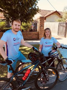 Tanya and Stefan on bikes