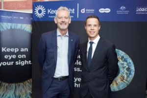 Peter van Wijngaarden and Greg Johnson at the KeepSight launch