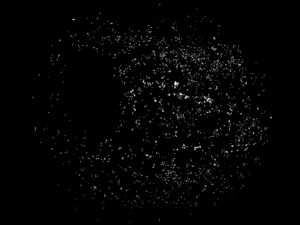 a black screen with eye crystals