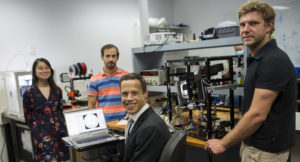 CERA members of the BRAINSTORM team: Darvy Dang, Maxime Jannaud, Associate Professor Peter van Wijngaarden and Dr Xavier Hadoux