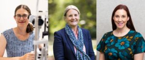 Composite headshot of Dr Carla Abbott, AProf Penny Allen & Dr Myra McGuiness